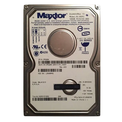 Dell 0PG264 | 160GB 7200RPM SATA 1.5Gb/s 8MB Cache 3.5-Inch Hard Drive Refurbished - Dell refurbished available on Gotodirect