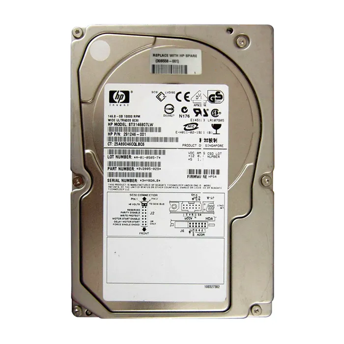 HP 308558-001 | 146GB 10000RPM Ultra320 SCSI LVD 68-Pin 3.5-inch Hard Drive for ProLiant Server Refurbished - Hewlett-Packard (ou HP en abrégé) refurbished available on Gotodirect
