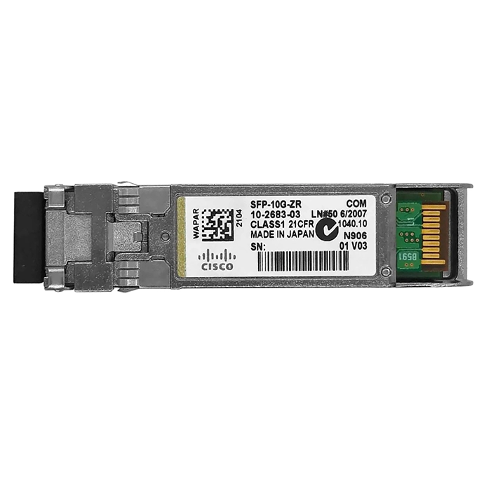Cisco 10-2683-03 | 10Gb/s 10GBase-ZR Single-Mode Fibre 1550nm 80km Duplex LC Connector SFP+ Transceiver Module Refurbished - Cisco Systems Inc. refurbished available on Gotodirect