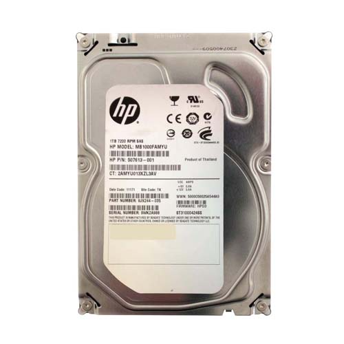 Buy HP MB1000FAMYU | 1TB 7200RPM SAS 6Gb/s LFF Hot-Pluggable 3.5-inch Midline Hard Drive for Gen8/9 ProLiant Server Refurbished - $77.69 HP MB1000FAMYU | 1TB 7200RPM SAS 6Gb/s LFF Hot-Pluggable 3.5-inch Midline Hard Drive for Gen8/9 ProLiant Server Refurbished - Hewlett-Packard (ou HP en abrégé) refurbished available on Gotodirect