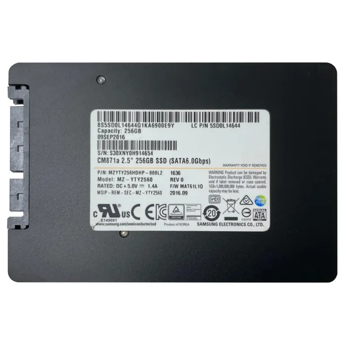 Samsung MZ-YTY2560 | CM871a Series 256GB Triple-Level Cell SATA 6Gb/s 2.5-Inch Solid State Drive Refurbished - Samsung refurbished available on Gotodirect