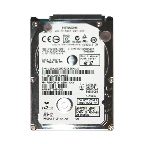 Buy HP 627985-001 | 320GB 5400RPM SATA 3Gb/s 8MB Cache 2.5-inch Hard Drive Refurbished - $162.94 HP 627985-001 | 320GB 5400RPM SATA 3Gb/s 8MB Cache 2.5-inch Hard Drive Refurbished - Hewlett-Packard (ou HP en abrégé) refurbished available on Gotodirect