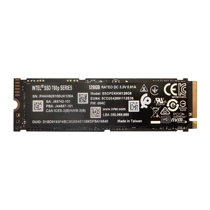 Intel SSDPEKKW128G8 | 760p 128GB Triple-Level Cell PCI Express 3.1 x4 NVMe M.2 2280 Solid State Drive Refurbished - Intel refurbished available on Gotodirect