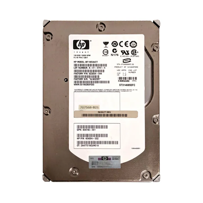 HP 707568-B21 | 300GB 15000RPM SAS 6Gb/s 16MB Cache LFF Hot-Pluggable Dual Port 3.5-inch Hard Drive for Gen8 to Gen10 ProLiant Servers Refurbished - Hewlett-Packard (ou HP en abrégé) refurbished available on Gotodirect