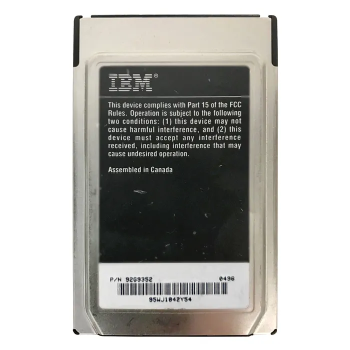 IBM 92G9352-NODGL | 16Mbps 16/4 PCMCIA Token Ring Credit Card Adapter Refurbished -  refurbished available on Gotodirect