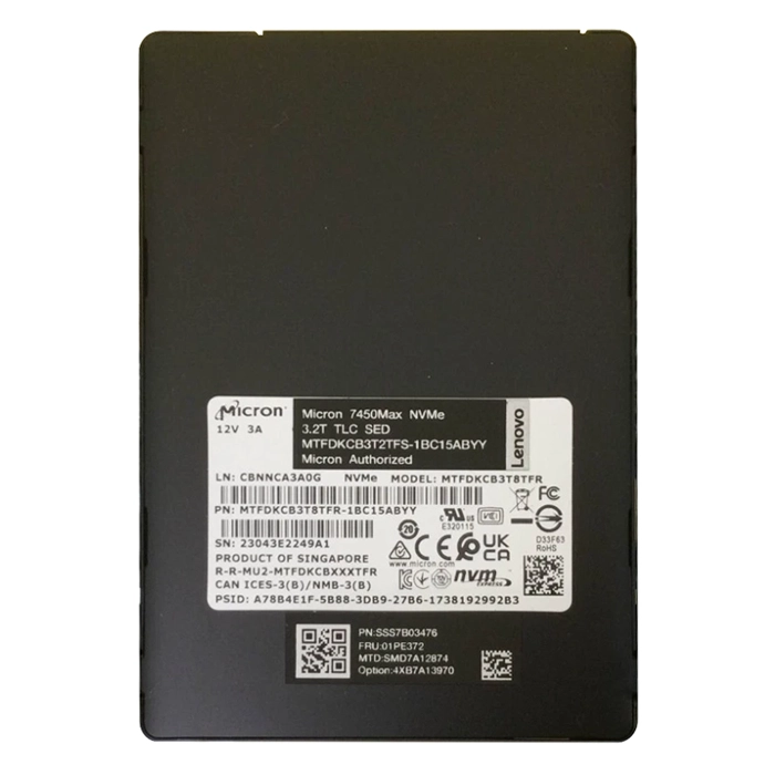 Lenovo 01PE372 | 3.2TB PCI Express 4.0 x4 NVMe Mixed Use HS SED 2.5-inch U.3 Solid State Drive for ThinkSystem Refurbished - Lenovo refurbished available on Gotodirect
