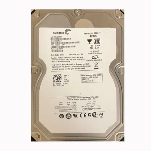 Seagate 9BX158-033 | BarraCuda 7200.11 Series 1TB 7200RPM SATA 3Gb/s NCQ 32MB Cache (RoHS) 3.5-inch Hard Drive Refurbished - Seagate refurbished available on Gotodirect