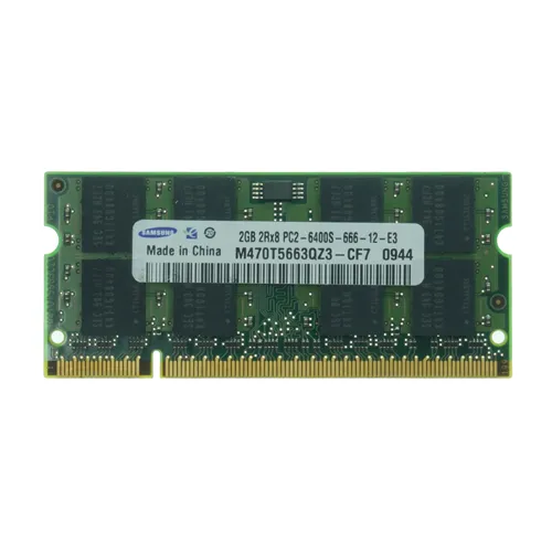 Samsung M470T5663QZ3CF7 | 2GB DDR2-800MHz PC2-6400 Non-ECC Unbuffered SODIMM CL6 2Rx8 1.8V 200-Pin Memory Module Refurbished - Samsung refurbished available on Gotodirect