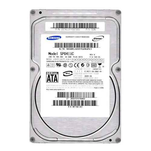 HP SPO411C | 40GB 7200RPM SATA 1.5Gb/s 8MB Cache 3.5-Inch Hard Drive Refurbished - Hewlett-Packard (ou HP en abrégé) refurbished available on Gotodirect