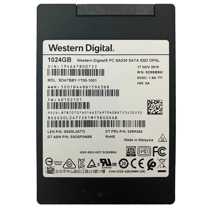 Lenovo 02RK054 | 1TB SATA 6GB/s 2.5-Inch Internal Solid State Drive Refurbished - Lenovo refurbished available on Gotodirect