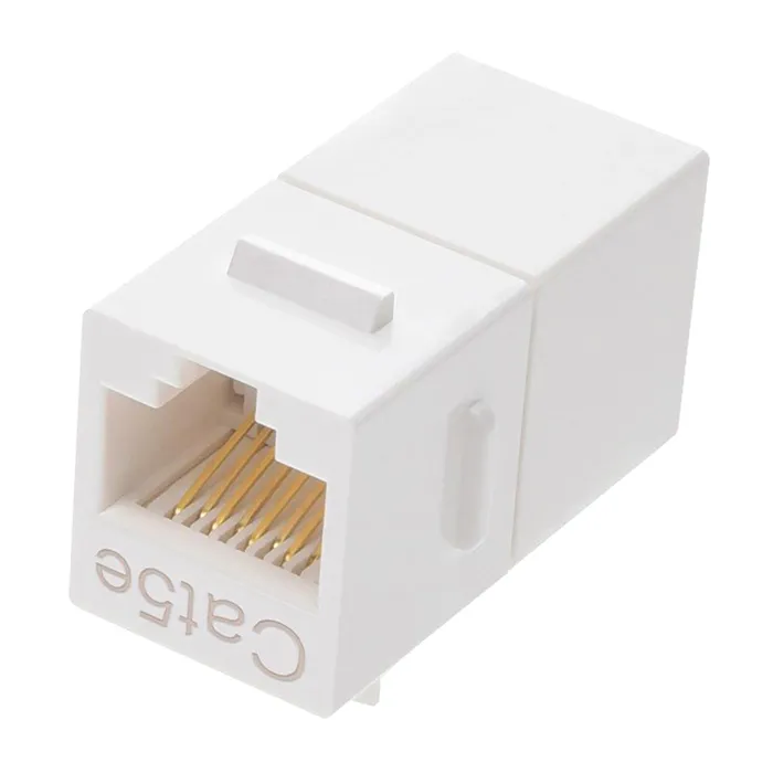 Monoprice 7302 | Cat5e RJ45 Inline Coupler Type Feedthrough Keystone Jack White Refurbished -  refurbished available on Gotodirect