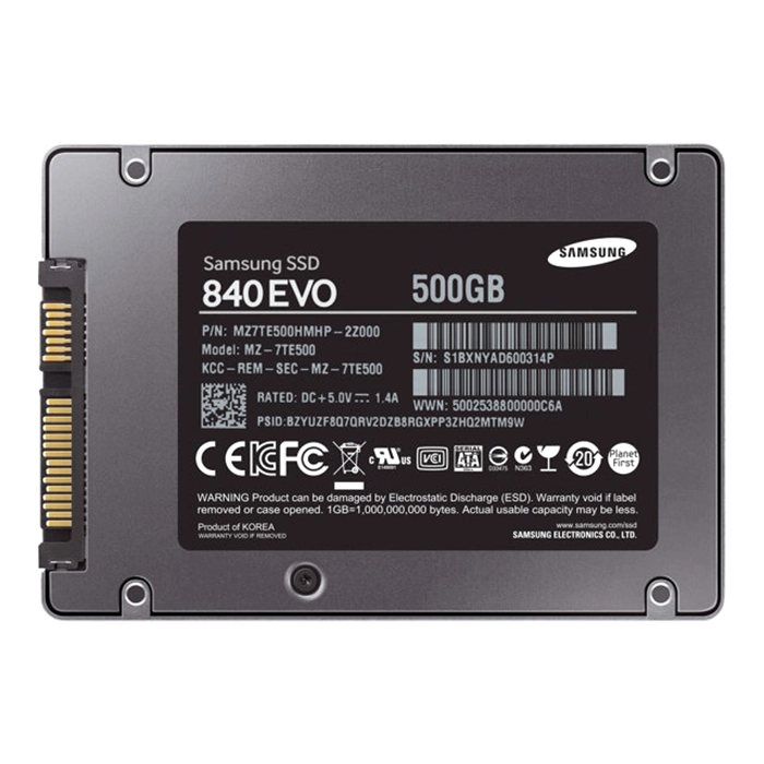 Samsung MZ-7TE500 | 840 EVO Series 500GB 2.5-inch 6GB/s SATA 512MB Cache V-NAND 3bit MLC Solid State Drive Refurbished - Samsung refurbished available on Gotodirect