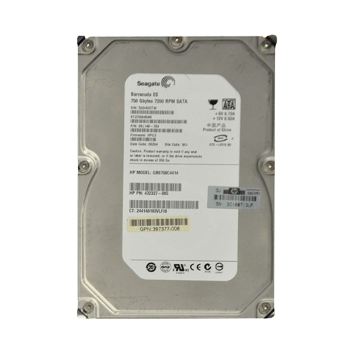 HP 397377-006 | 750GB 7200RPM SATA 3Gb/s Hot-Swappable 3.5-inch Midline Hard Drive Refurbished - Hewlett-Packard (ou HP en abrégé) refurbished available on Gotodirect