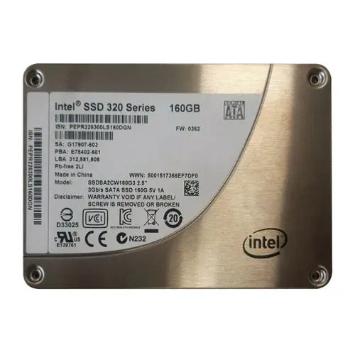 Buy Intel SSDSA2CW160G301 | 320 160GB Multi-Level Cell SATA 3Gb/s 2.5-Inch Solid State Drive Refurbished - $110.00 Intel SSDSA2CW160G301 | 320 160GB Multi-Level Cell SATA 3Gb/s 2.5-Inch Solid State Drive Refurbished - Intel refurbished available on Gotodirect