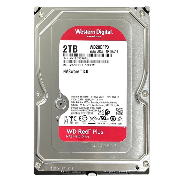 Western Digital WD20EFPX | Red Plus Air 2TB 3.5-inch 6GB/s SATA 5400RPM 64MB Cache NAS Hard Drive Refurbished - Western Digital refurbished available on Gotodirect