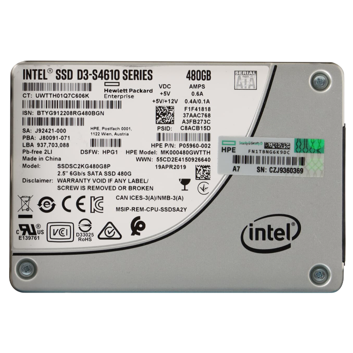Intel SSDSC2KG480G8P | D3-S4610 480GB Multi-Level Cell SATA 6Gb/s Mixed Use Hot-Pluggable 2.5-inch Solid State Drive Refurbished - Intel refurbished available on Gotodirect