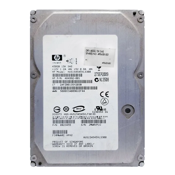 HP 495608-001 | 450GB 15000RPM SAS 3Gb/s Dual Port Hot Swappable 3.5-Inch Hard Drive Refurbished - Hewlett-Packard (ou HP en abrégé) refurbished available on Gotodirect