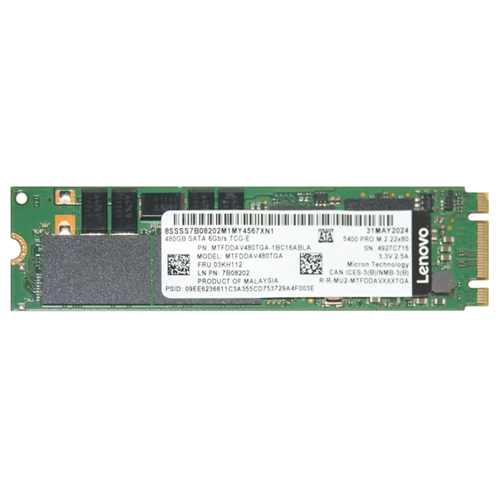 Lenovo 03KH112 | 480GB SATA 6Gb/s Read Intensive NHS M.2 Solid State Drive for ThinkSystem Refurbished - Lenovo refurbished available on Gotodirect
