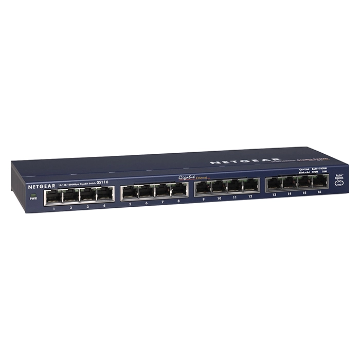 Netgear GS116V2 | ProSafe GS116 V2 16 x Ports 10/100/1000Base-T Desktop Layer 2 Managed Gigabit Ethernet Network Switch Refurbished - Netgear refurbished available on Gotodirect