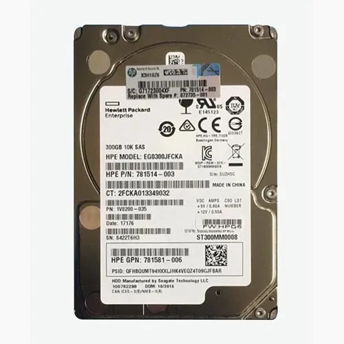 HP 781514-003 | 300GB 10000RPM SAS 12Gb/s SFF Hot-Pluggable 2.5-inch Hard Drive for Gen8 to Gen9 ProLiant Servers Refurbished - Hewlett-Packard (ou HP en abrégé) refurbished available on Gotodirect