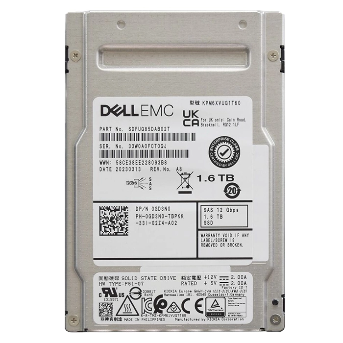 KIOXIA KPM6XVUG1T60 | 1.6TB SAS 24Gb/s Mixed Use 2.5-Inch Solid State Drive Refurbished -  refurbished available on Gotodirect
