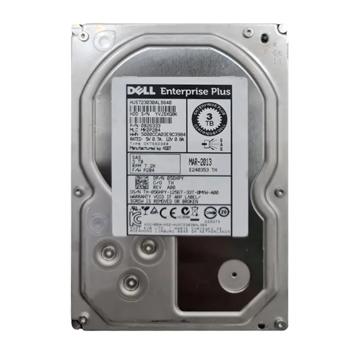 Dell 056HPY | 3TB 7200RPM SAS 6Gb/s Hot-Pluggable 3.5-Inch Hard Drive for EqualLogic Storage Array Refurbished - Dell refurbished available on Gotodirect