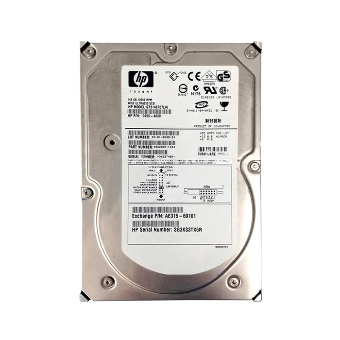 HP AE315-69101 | 146GB 10000RPM Wide Ultra320 SCSI 8MB Cache LVD 68-Pin 3.5-inch Hard Drive Refurbished - Hewlett-Packard (ou HP en abrégé) refurbished available on Gotodirect