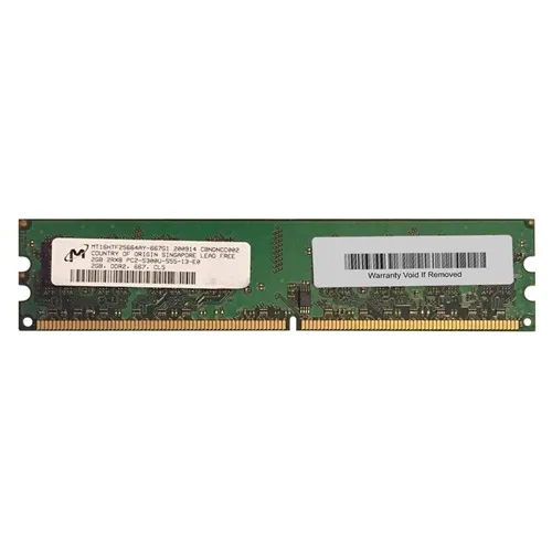 Micron MT16HTF25664AY-667G1 | 2GB DDR2-667MHz PC2-5300 Non-ECC Unbuffered UDIMM CL5 2Rx8 1.8V 240-Pin Memory Module Refurbished -  refurbished available on Gotodirect