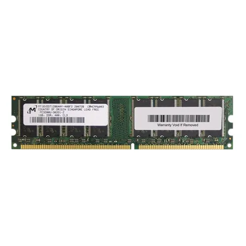 Micron MT16VDDT12864AY-40BF2 | 1GB DDR-400MHz PC3200 Non-ECC Unbuffered UDIMM CL3 2Rx8 2.5V 184-Pin Memory Module Refurbished -  refurbished available on Gotodirect
