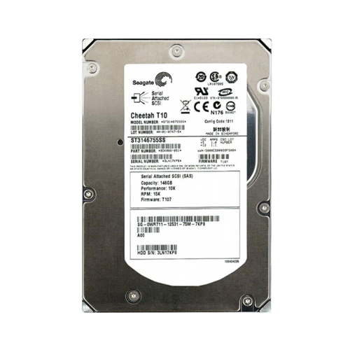 Dell WR711 | 146GB 10000RPM SAS 3Gb/s Hot-Pluggable Single Port 3.5-Inch Hard Drive for PowerEdge Server & PowerVault Storage Array Refurbished - Dell refurbished available on Gotodirect
