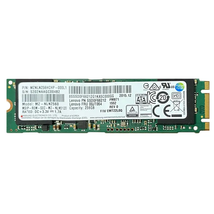 Lenovo 00JT064 | 256GB TLC SATA 6GB/s M.2 2280 Internal Solid State Drive Refurbished - Lenovo refurbished available on Gotodirect