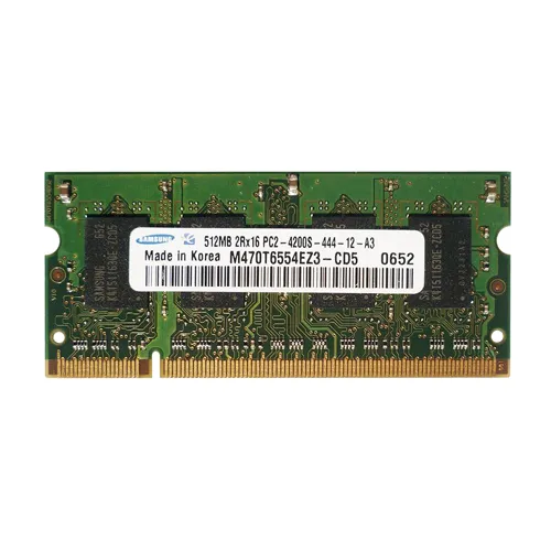 Samsung M470T6554EZ3-CD5 | 512MB DDR2-533MHz PC2-4200 Non-ECC Unbuffered SODIMM CL4 2Rx16 1.8V 200-Pin Memory Module Refurbished - Samsung refurbished available on Gotodirect