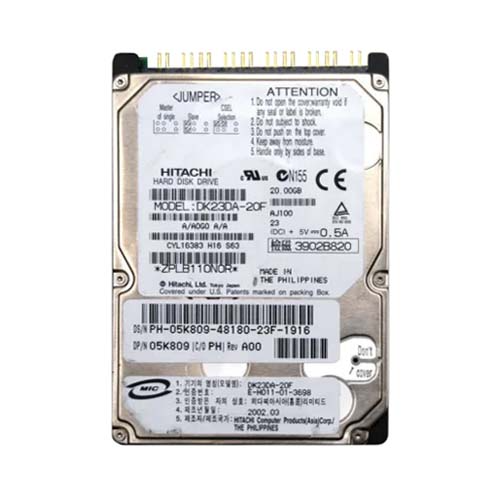 HGST DK23DA-20F | Travelstar DK23DA 20GB 4200RPM IDE Ultra ATA/66 (ATA-5) 2MB Cache 2.5-Inch Hard Drive Refurbished - HGST (a subsidiary of Western Digital) refurbished available on Gotodirect