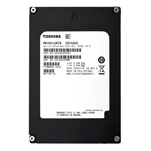 Toshiba MK4001GRZB | 400GB Single-Level Cell SAS 6Gb/s NAND Flash 2.5-Inch Solid State Drive Refurbished - Toshiba refurbished available on Gotodirect