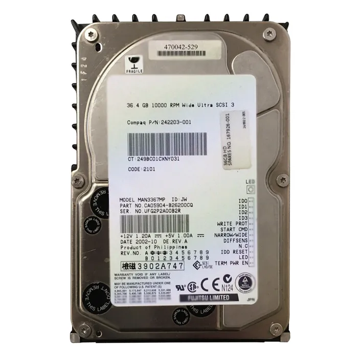 Buy HP 242203-001 | 36.4GB 10000RPM Ultra-160 SCSI (LVD) 68-Pin 3.5-Inch Hard Drive Refurbished - $471.54 HP 242203-001 | 36.4GB 10000RPM Ultra-160 SCSI (LVD) 68-Pin 3.5-Inch Hard Drive Refurbished - Hewlett-Packard (ou HP en abrégé) refurbished available on Gotodirect