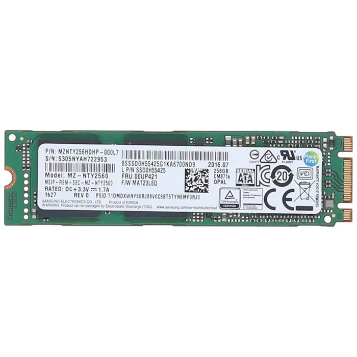 Lenovo 00UP421 | 256GB Triple-Level Cell SATA 6Gb/s M.2 2280 Solid State Drive Refurbished - Lenovo refurbished available on Gotodirect