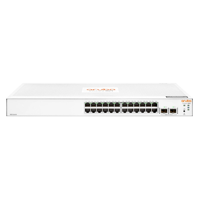HP JL812-61001 | Instant On 1830 24 x Ports 10/100/1000Base-T + 2 x SFP Ports Layer 2 Managed 1U Rack-mountable Gigabit Ethernet Network Switch Refurbished - Hewlett-Packard (ou HP en abrégé) refurbished available on Gotodirect
