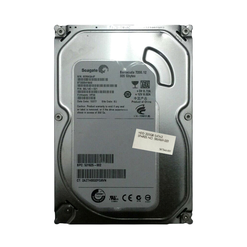 HP 586969-001 | 320GB 7200RPM SATA 3Gb/s 8MB Cache 3.5-inch Hard Drive Refurbished - Hewlett-Packard (ou HP en abrégé) refurbished available on Gotodirect