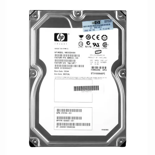 HP 404403-001 | 500GB 7200RPM Fibre Channel 2Gb/s 8MB Cache Hot-Pluggable Dual Port 3.5-inch Hard Drive Refurbished - Hewlett-Packard (ou HP en abrégé) refurbished available on Gotodirect