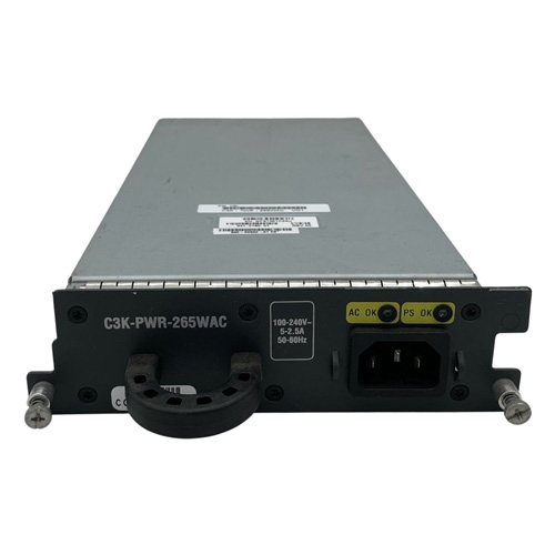Buy Cisco C3K-PWR-265WAC | 265-Watts 100-240V AC 5-2.5A 50-60Hz Power for Catalyst 3750-E / 3560-E Refurbished - $162.75 Cisco C3K-PWR-265WAC | 265-Watts 100-240V AC 5-2.5A 50-60Hz Power for Catalyst 3750-E / 3560-E Refurbished - Cisco Systems Inc. refurbished available on Gotodirect