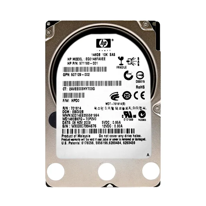 HP EG0146FAVEE | 146GB 10000RPM SAS 3Gb/s Hot-Pluggable Dual Port 2.5-inch Hard Drive Refurbished - Hewlett-Packard (ou HP en abrégé) refurbished available on Gotodirect