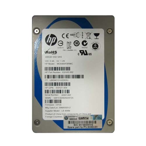 HP MO0400FBRWC | 400GB Multi-Level Cell SATA 3Gb/s Hot-Pluggable Mainstream 2.5-Inch Enterprise Solid State Drive for ProLiant Servers Refurbished - Hewlett-Packard (ou HP en abrégé) refurbished available on Gotodirect