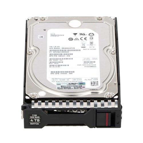 HP 869726-001 | 4TB 7200RPM SAS 12Gb/s 3.5-Inch Hard Drive Refurbished - Hewlett-Packard (ou HP en abrégé) refurbished available on Gotodirect
