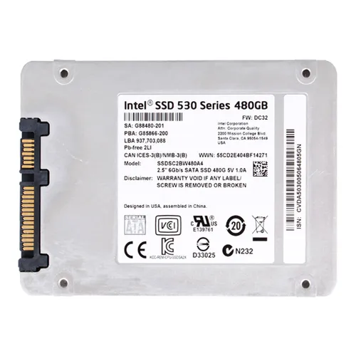 Intel SSDSC2BW480A4 | 530 480GB Multi-Level Cell SATA 6Gb/s 2.5-Inch Solid State Drive Refurbished - Intel refurbished available on Gotodirect
