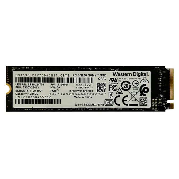 Lenovo 5SS0V26413 | 1TB PCI Express 3.0 x4 NVMe M.2 2280 Internal Solid State Drive Refurbished - Lenovo refurbished available on Gotodirect