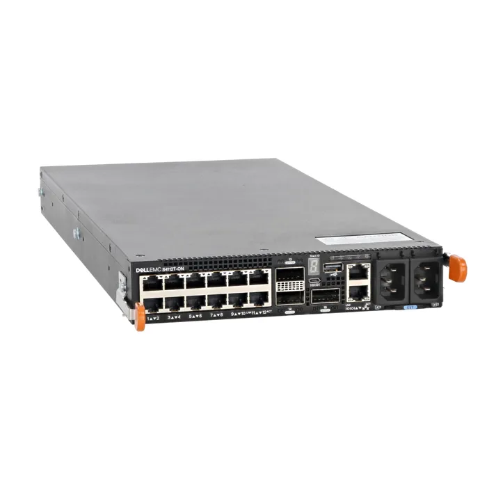 Dell S4112T-ON | PowerSwitch S4100-ON Series S4112T-ON 12 x 10GbE RJ-45 and 3 x 100GbE QSFP28 Ports 2 x AC Fixed PSU and 3 x Fixed Fan Layer 3 Managed Gigabit Ethernet Network Switch Refurbished - Dell refurbished available on Gotodirect