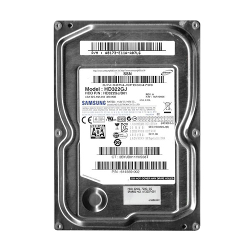 HP 614559-002 | 320GB 7200RPM SATA 3Gb/s 16MB Cache 3.5-inch Hard Drive Refurbished - Hewlett-Packard (ou HP en abrégé) refurbished available on Gotodirect