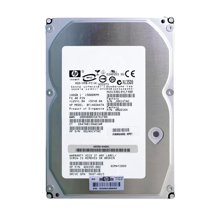 HP 404395-002 | 146GB 15000RPM Fibre Channel 2Gb/s Hot-Swappable 40-Pin 3.5-inch Hard Drive for StorageWorks Refurbished - Hewlett-Packard (ou HP en abrégé) refurbished available on Gotodirect
