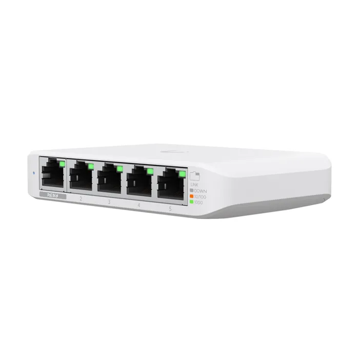 Ubiquiti USW-FLEX-MINI-5 | 5-Ports Layer 2 Compact Switch that can be Powered with PoE or a 5V USB-C Adapter (5-Pack) Refurbished - Ubiquiti refurbished available on Gotodirect