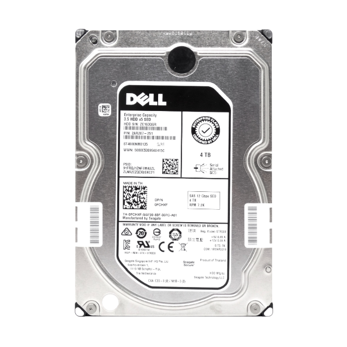 Dell 0FCHXF | 4TB 7200RPM SAS 12Gb/s Hot-Swappable 3.5-Inch Nearline Hard Drive for PowerEdge Servers Refurbished - Dell refurbished available on Gotodirect